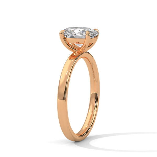 1.70 Karat Oval Kesim Laboratuvar Pırlanta Yüzük