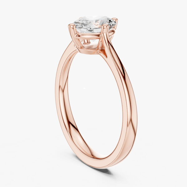 1.00 Karat Oval Kesim Laboratuvar Pırlanta Yüzük