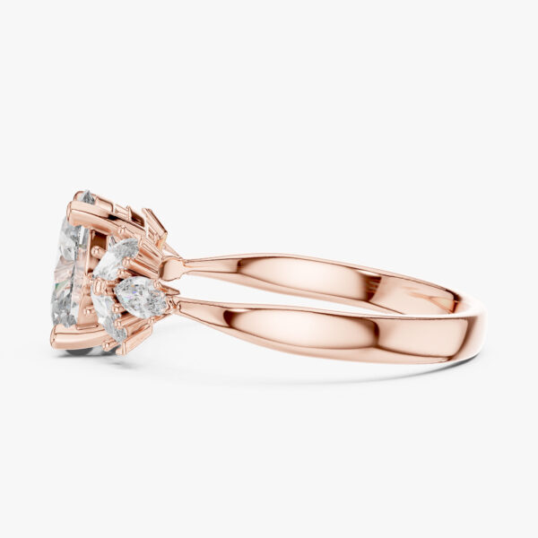 1.00 Karat Oval Kesim Laboratuvar Pırlanta Yüzük