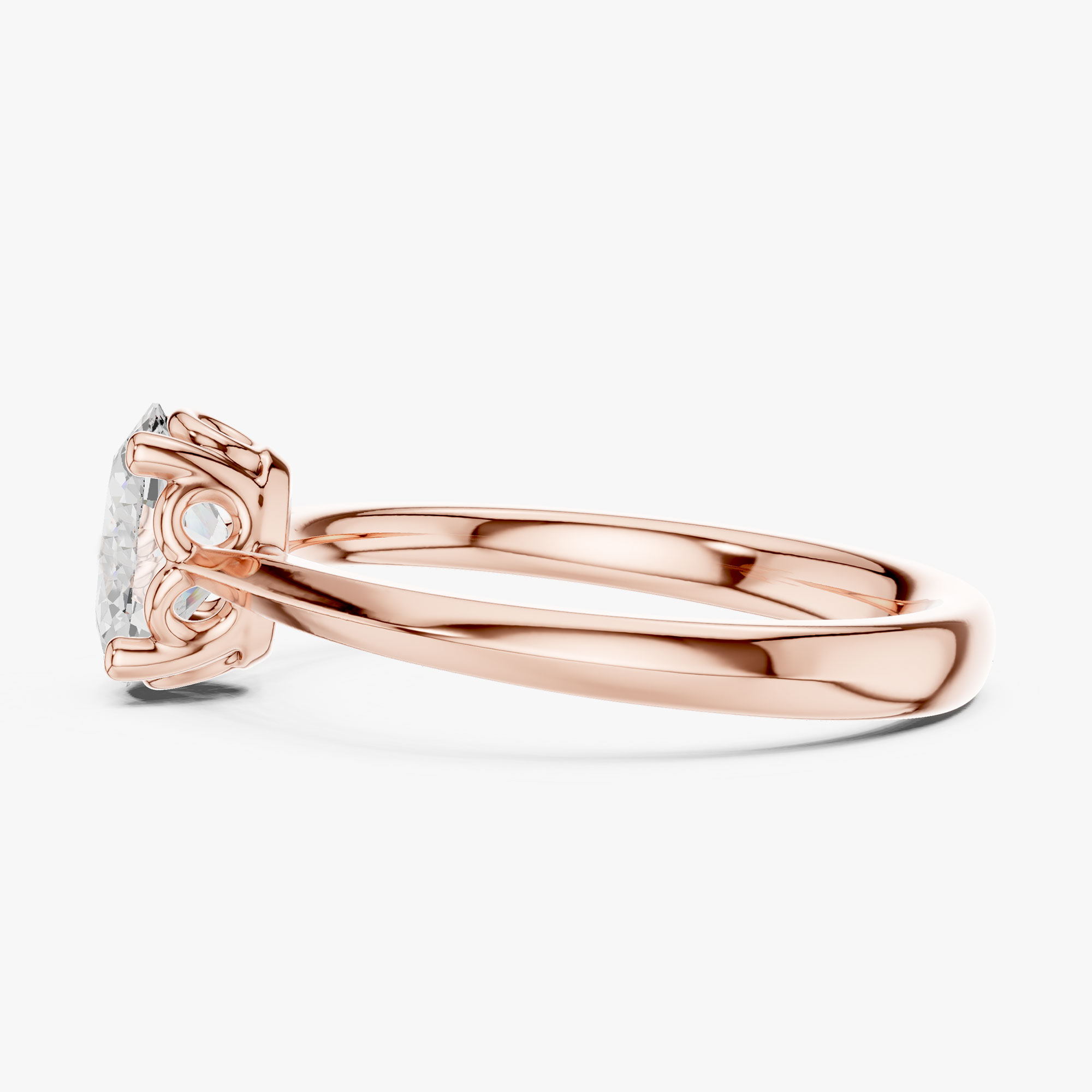 1.00 Karat Oval Kesim Laboratuvar Pırlanta Yüzük - Görsel 4
